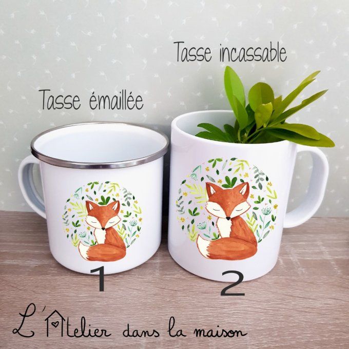 choix tasses renard enfant