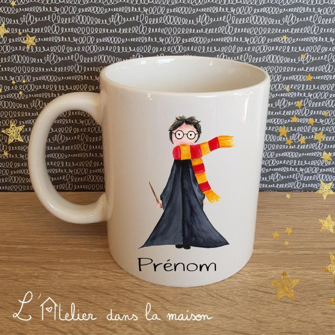 Tasse céramique inspiration Harry avec prénom