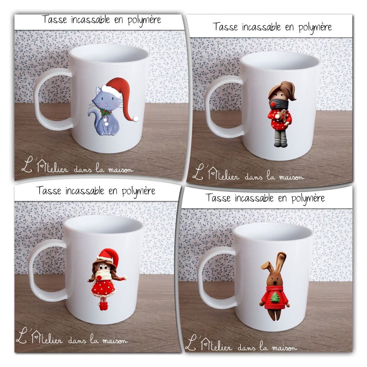 Tasse incassable de Noël personnalisable - Latelierdanslamaison