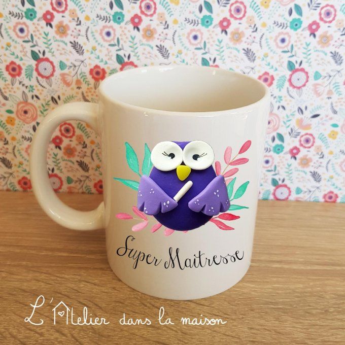 Tasse super maitresse chouette