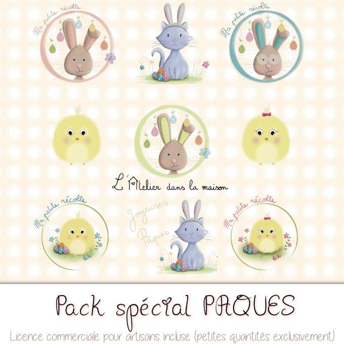 Pack illustrations spéciales Pâques