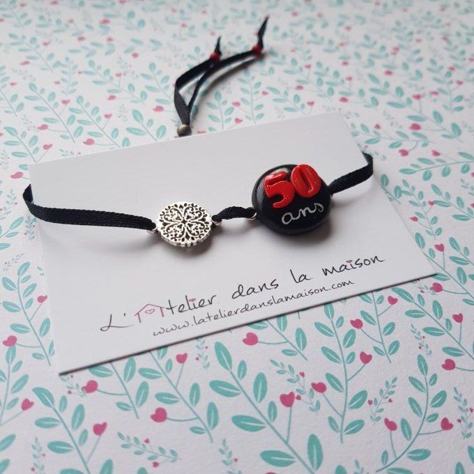 bracelet cadeau conscrit rouge 50