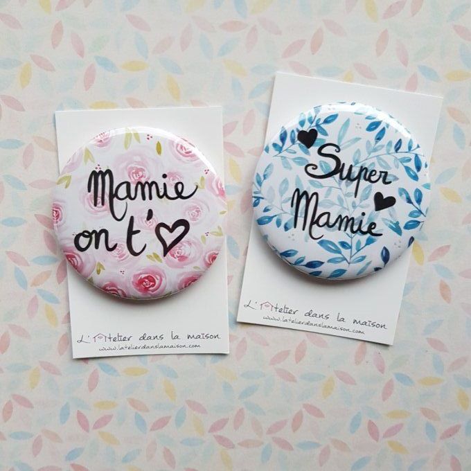 Magnet ou miroir de poche Mamie