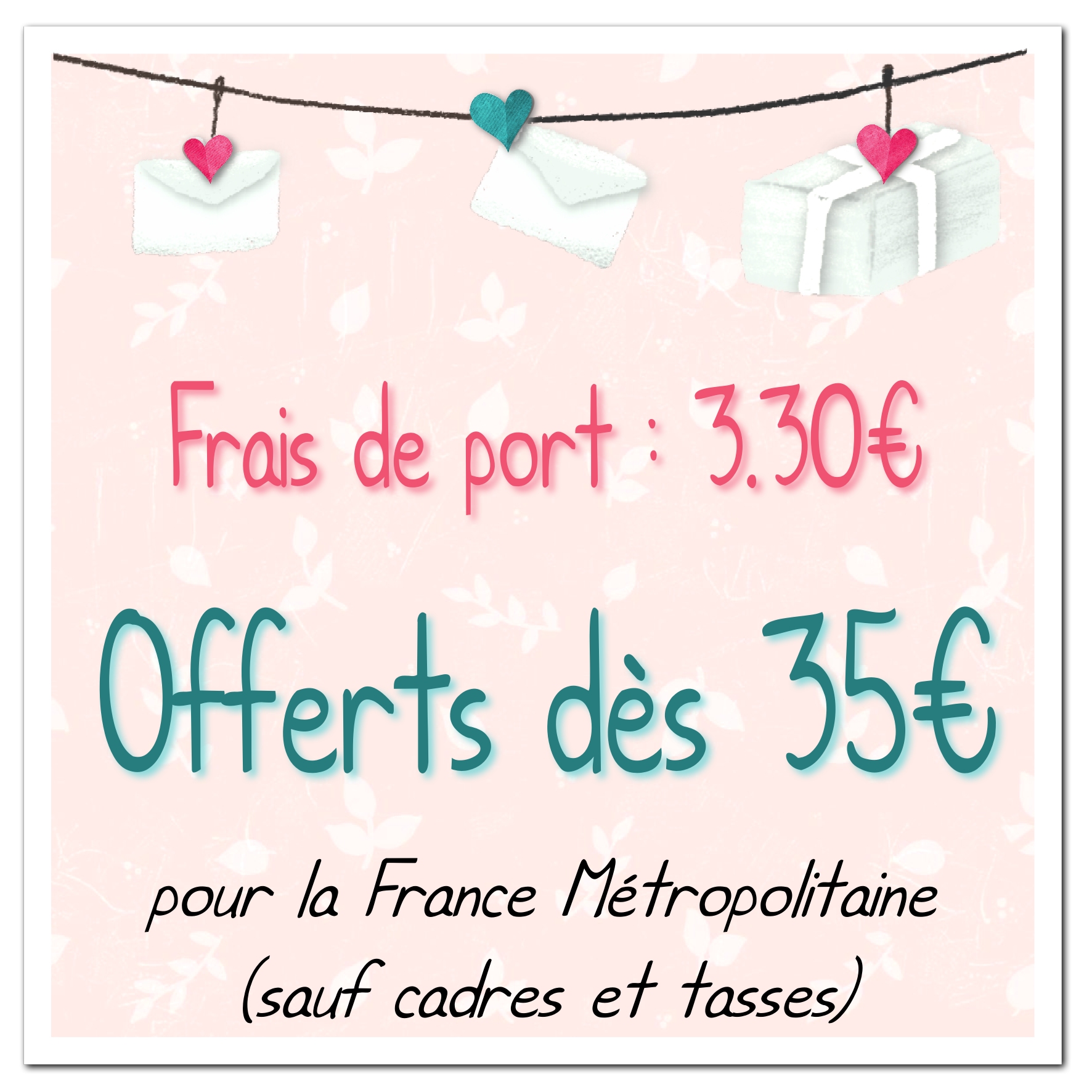 Frais de port offerts dès 39€