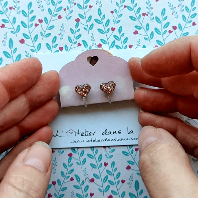 boucles sans perçage clip coeur